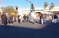 Manifestantes levantan bloqueo vial; marchan hacia Palacio de Gobierno