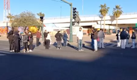 Manifestantes del sector salud