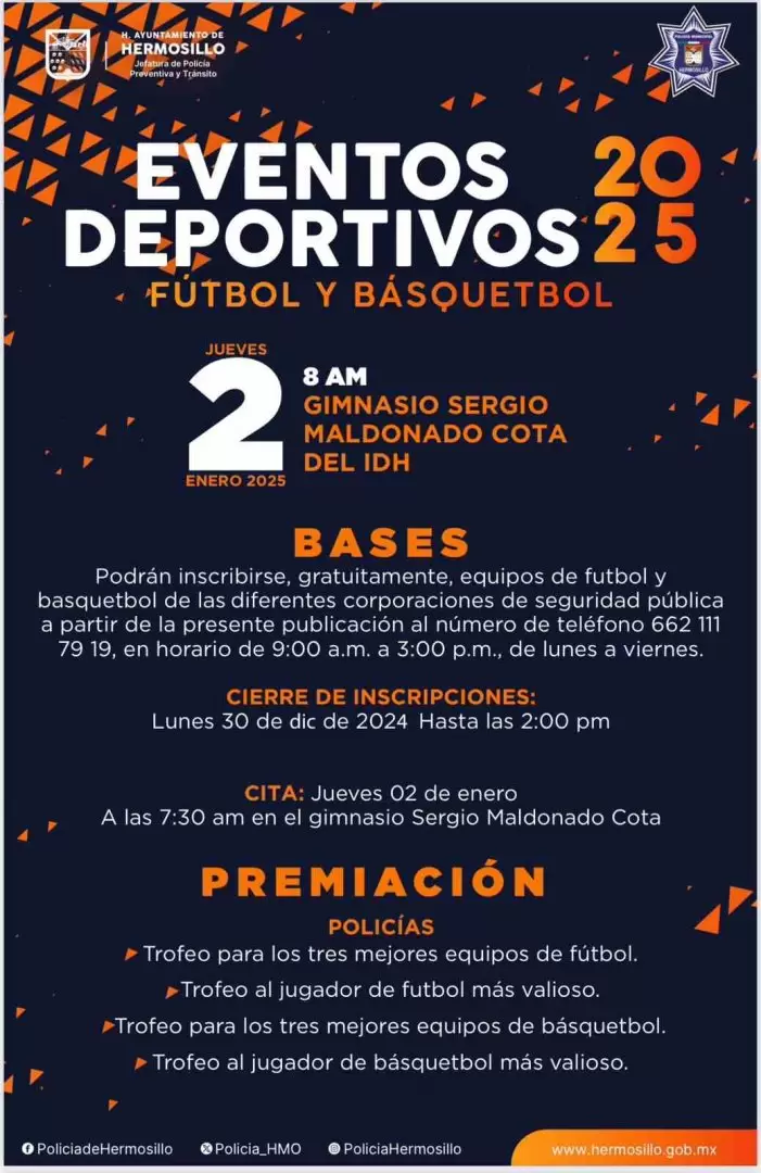 Eventos deportivos de Seguridad Pblica Municipal