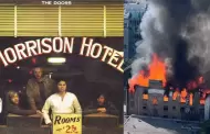 VIDEO Se incendia el legendario Morrison Hotel; lugar de la portada del disco de The Doors