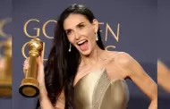 La emotiva reaccin de la familia de Demi Moore al ganar su primer Globo de Oro