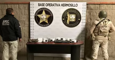 Cmaras de videovigilancia aseguradas en Hermosillo