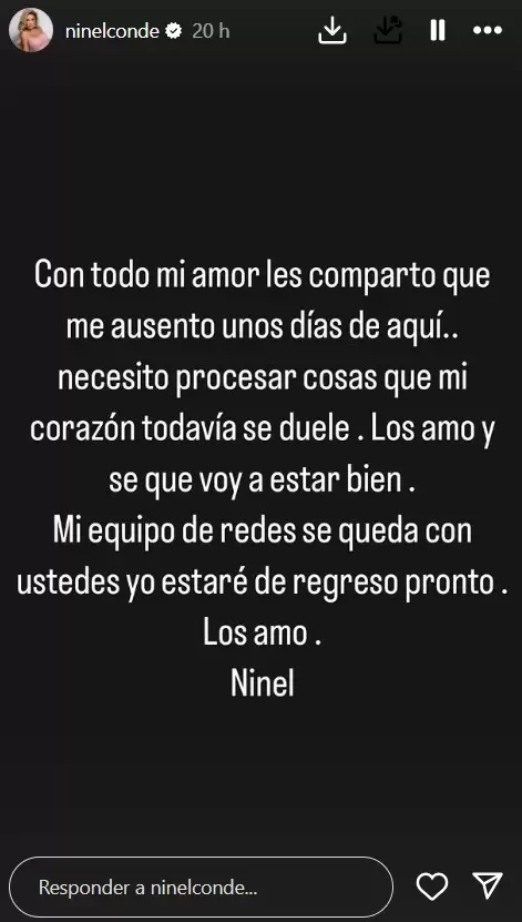 Comunicado Ninel Conde