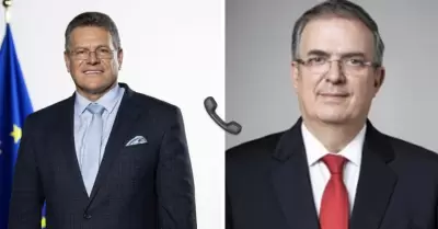 Maro&scaron; &Scaron;ef&#269;ovi&#269; y Marcelo Ebrard