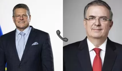 Maro&scaron; &Scaron;ef&#269;ovi&#269; y Marcelo Ebrard