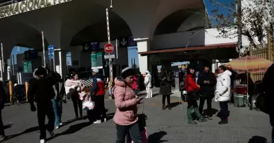 En el puente paso del norte en el centro de Ciudad Jurez, Chihuahua, cancelan c