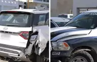 Chocan camioneta y patrulla de la PESP en crucero de la colonia Centenario