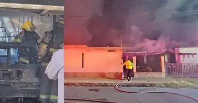 Incendio de vivienda en la colonia Isssteson-Centenario