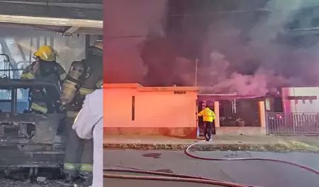 Incendio de vivienda en la colonia Isssteson-Centenario