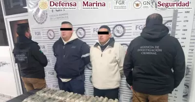 Detienen en Sonora a dos hombres que transportaban fentanilo y herona