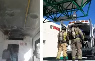 Se incendia ambulancia del CRUM en rea de urgencias del IMSS