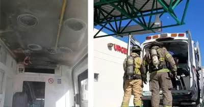 Incendio en ambulancia