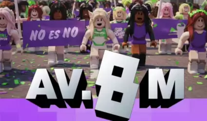 Marcha feminista virtual en Roblox