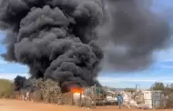 Incendio en recicladora de Hermosillo deja cuantiosos daos