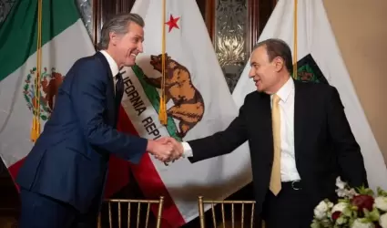 Gavin Newsom y Alfonso Durazo