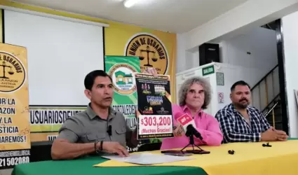 Unin de Usuarios entrega lo recaudado en el Baile Grupero con Causa