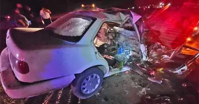 Choque por alcance en carretera 100