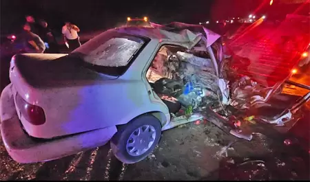 Choque por alcance en carretera 100