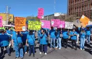 Miles de trabajadores desfilan en Hermosillo para conmemorar el 1 de mayo