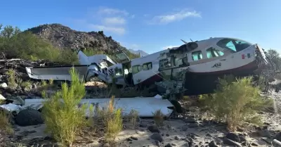 Desplome de avioneta en la ruta Guerrero Negro-Hermosillo