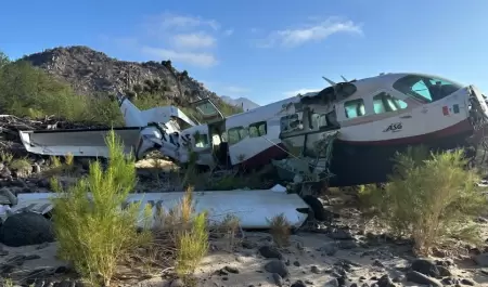Desplome de avioneta en la ruta Guerrero Negro-Hermosillo