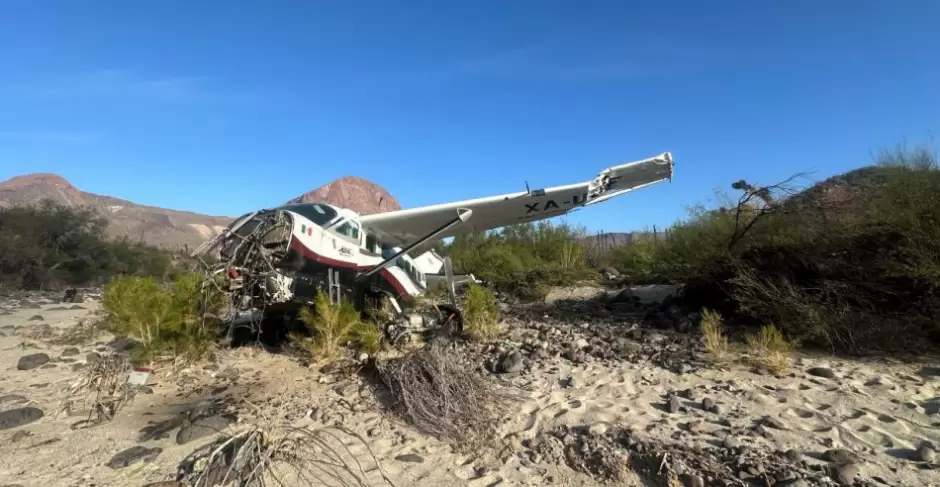 Avioneta desplomada en BCS