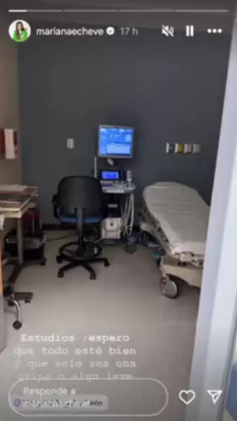 Mariana Echeverra en el hospital