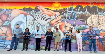 Mural restaurado en la Unison