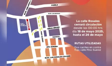 Cierre de vialidad por Fiestas del Pitic