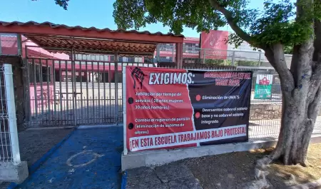 Protesta de maestros en escuelas feferalizadas