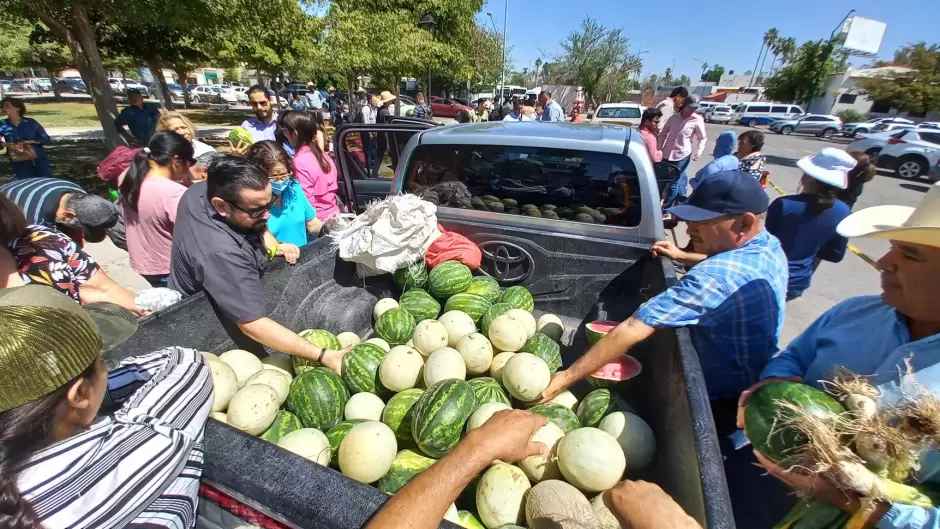 Venta de frutas y verduras de estudiantes de la Unison
