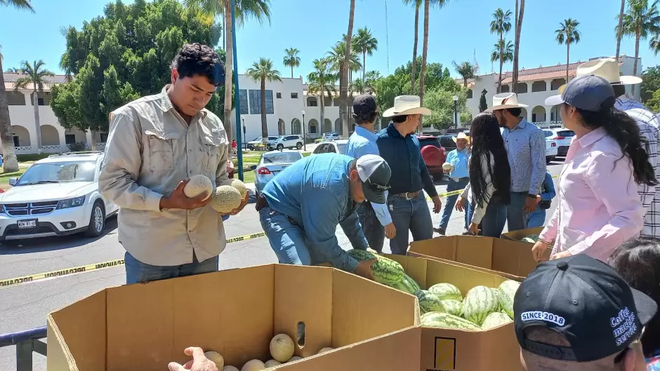 Venta de frutas de estudiantes de la Unison
