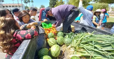Venta de frutas y verduras de estudiantes de la Unison