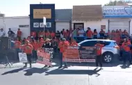 Maestros de escuelas federales protestan en instalaciones del SNTE 28 en Hermosillo
