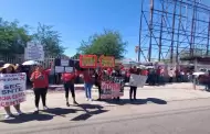 Sigue presión de maestros federalizados: se manifestaron afuera del Aeropuerto de Hermosillo