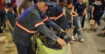 Recolección de basura en las Fiestas del Pitic