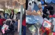 VIDEO Familia mexicana arma tortas caseras en Disneyland
