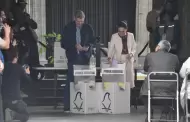Claudia Sheinbaum vota en eleccin judicial acompaada de su esposo