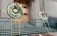 "RIP al Poder Judicial"; colocan coronas fnebres en la SCJN
