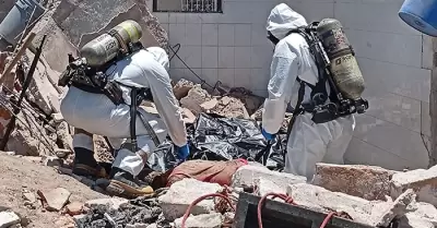 Derrumbe de vivienda en la colonia Olivares