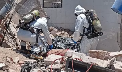 Derrumbe de vivienda en la colonia Olivares