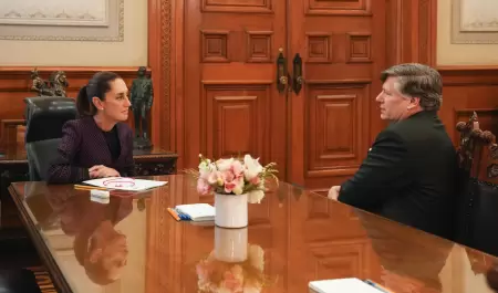 Claudia Sheinbaum y Christopher Landau