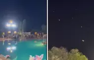 VIDEO Boda se ve eclipsada por "lluvia" de misiles