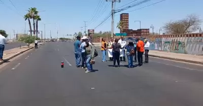 Bloquean bulevar Colosio