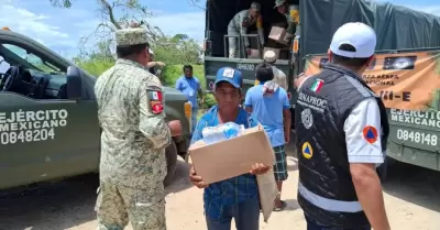 Apoyo a damnificados del huracán "Erick"