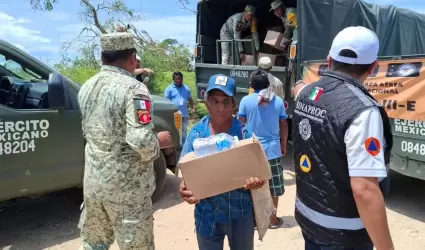 Apoyo a damnificados del huracán "Erick"