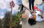 VIDEO Caen voladores de Papantla!Eje central se quebr