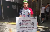 Migrantes LGBTQ+ protestan en el New York Pride
