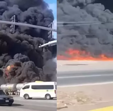 Choque entre tren y pipa
