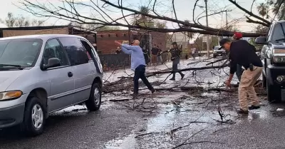 Afectaciones por lluvia en Magdalena de Kino